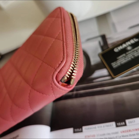 Chanel Limited Zipper wallet valentine pink - Picture 5 of 7